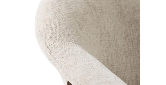 ARMLEHNSTUHL   Chenille  - Sandfarben/Dunkelbraun, KONVENTIONELL, Holz/Textil (63/81/63cm) - Ambia Home