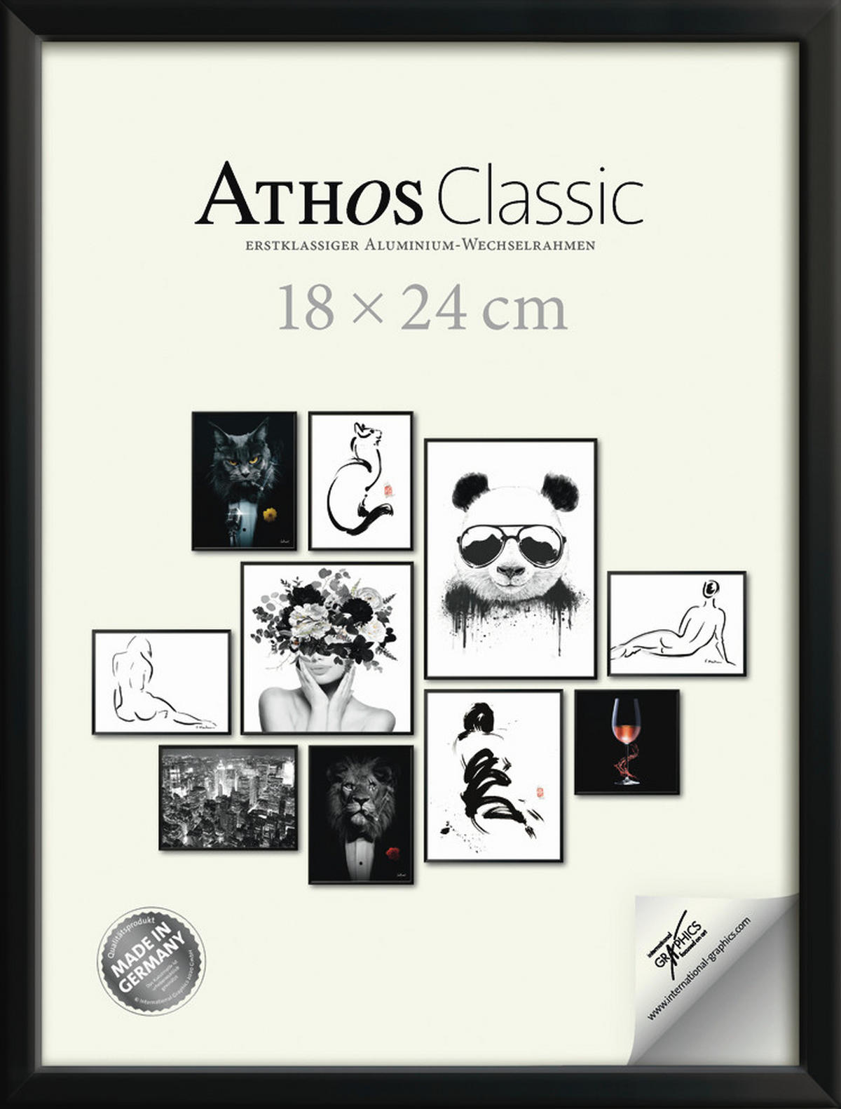 BILDERRAHMEN - Schwarz, Basics, Papier/Holzwerkstoff (21/30/1,8cm)