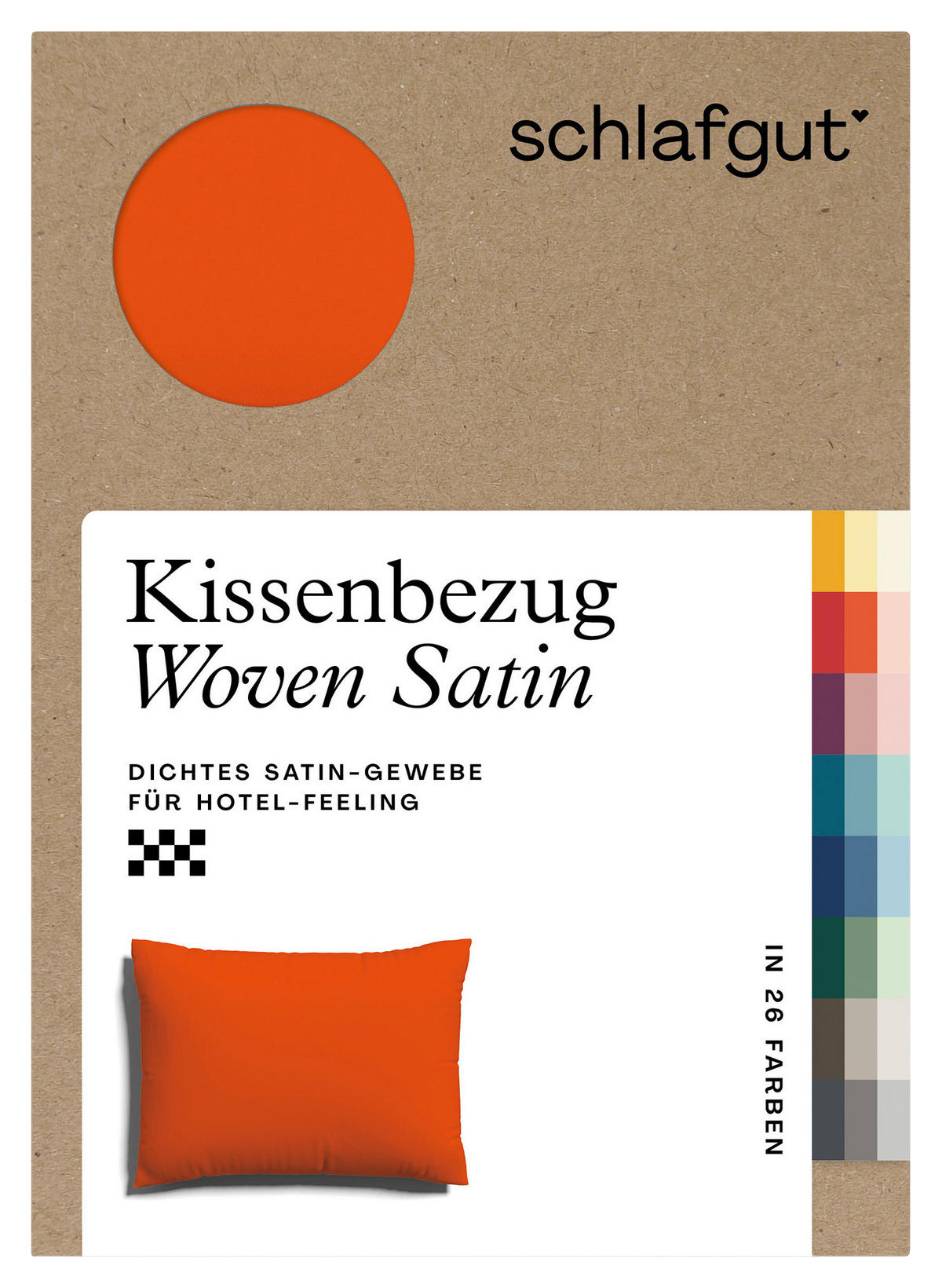 KOPFPOLSTERBEZUG WOVEN SATIN 70/90 cm  - Dunkelorange, Basics, Textil (70/90cm) - Schlafgut