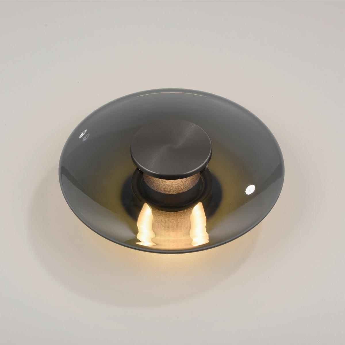 LED-DECKENLEUCHTE Pure Vitrum 22/22/8,2 cm   - Grau, Design, Glas/Kunststoff (22/22/8,2cm) - Neuhaus PURE