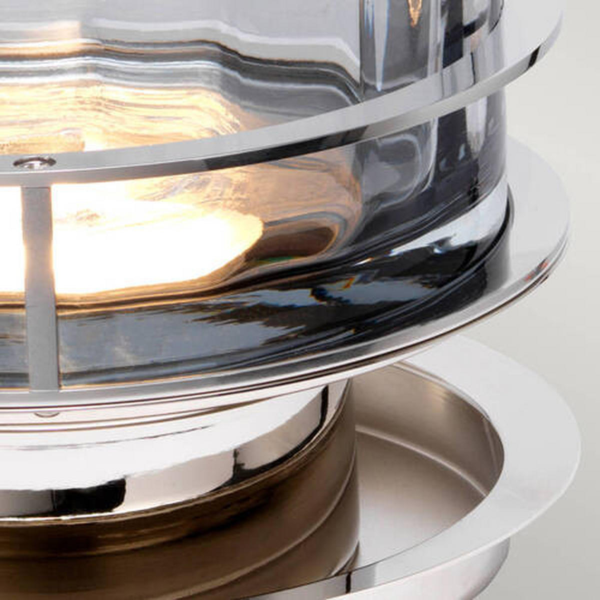 TISCHLEUCHTE - Grau/Nickelfarben, Konventionell, Glas/Metall (17.1/36.4cm) - Elstead Lighting