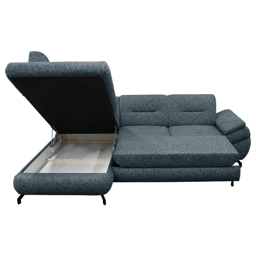 Thumbnail - Mid.you Ecksofa Imo, Blau, Textil, 3-Sitzer, Füllung: Schaumstoff, 274x201 cm, Made in EU, Wohnzimmer, Sofas & Couches, ...