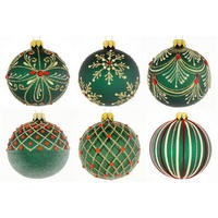 CHRISTBAUMKUGEL 8 cm Holy Christmas  - Dunkelgrün, LIFESTYLE, Glas/Metall (8cm) - X-Mas