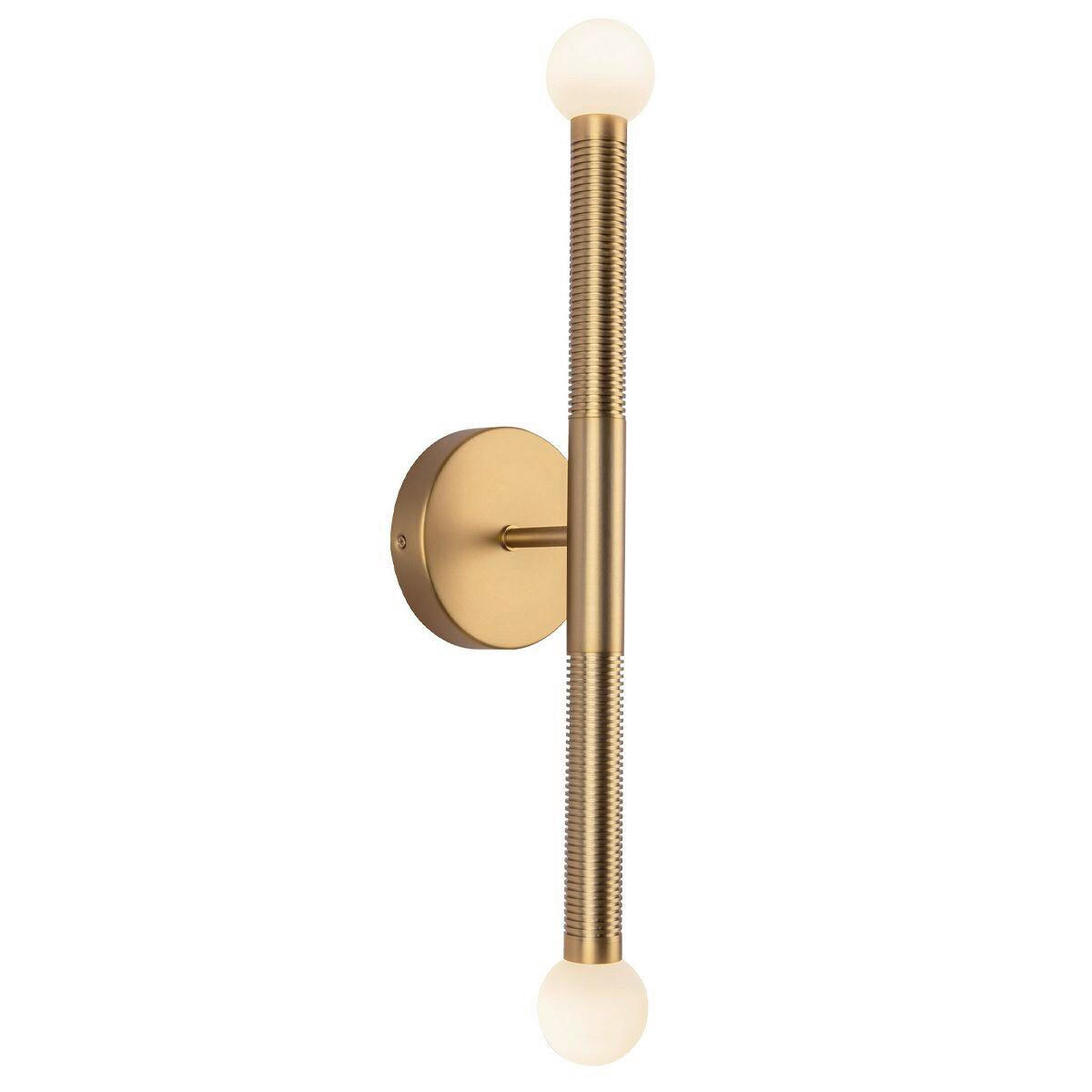 LED-WANDLEUCHTE Alora Mood 57,2/15,2/17,8 cm  - Goldfarben, Design, Glas/Metall (57,2/15,2/17,8cm) - Elstead Lighting