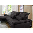 ECKSOFA in Echtleder Dunkelbraun  - Dunkelbraun/Schwarz, Design, Leder/Metall (193/332cm) - Dieter Knoll