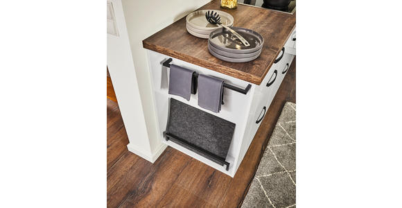 EINBAUKÜCHE - Braun/Weiß, Design, Holzwerkstoff - Dieter Knoll