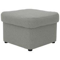 HOCKER Webstoff Silberfarben  - Silberfarben/Schwarz, KONVENTIONELL, Kunststoff/Textil (60/40/60cm) - MID.YOU