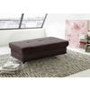 HOCKER in Textil Dunkelbraun  - Dunkelbraun/Silberfarben, Konventionell, Textil/Metall (133/47/72cm) - Sit & More