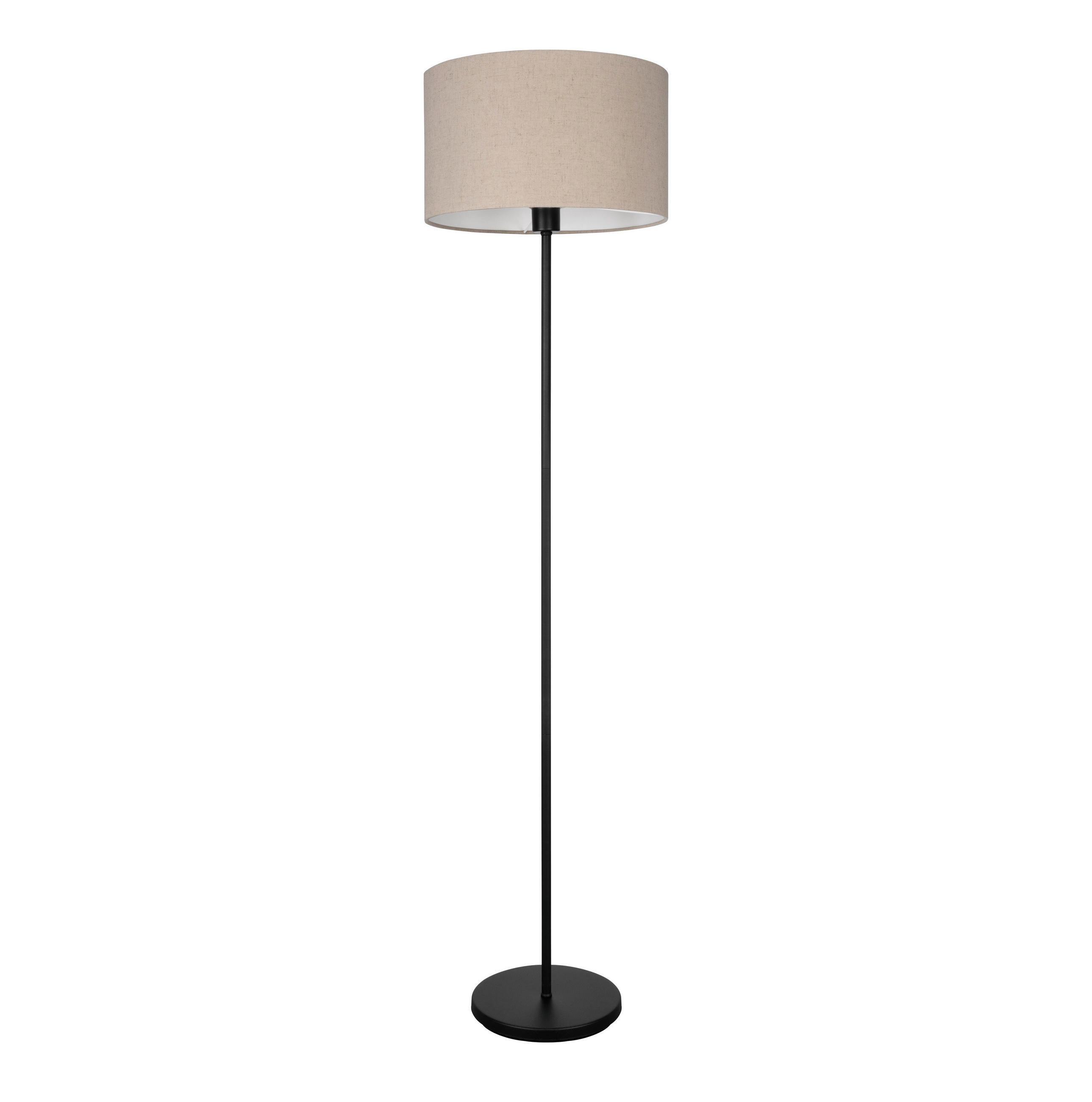 STEHLEUCHTE FENIGLIA 38/151 cm   - Creme/Schwarz, KONVENTIONELL, Textil/Metall (38/151cm) - Eglo