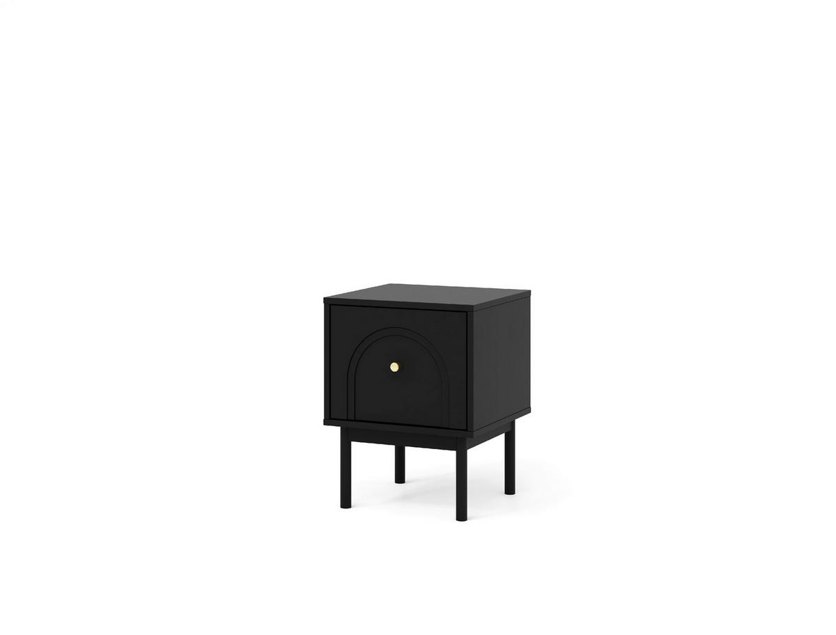 NACHTSCHRANK 41,5/53,5/39 cm  - Goldfarben/Schwarz, LIFESTYLE, Holzwerkstoff/Metall (41,5/53,5/39cm) - MID.YOU