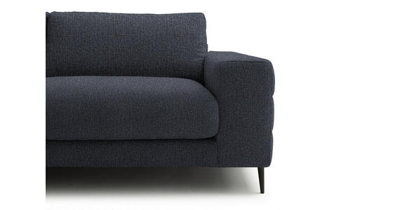 ECKSOFA  in Flachgewebe Dunkelgrau  177/253 cm  - Dunkelgrau/Schwarz, Design, Textil/Metall (177/253cm) - Dieter Knoll