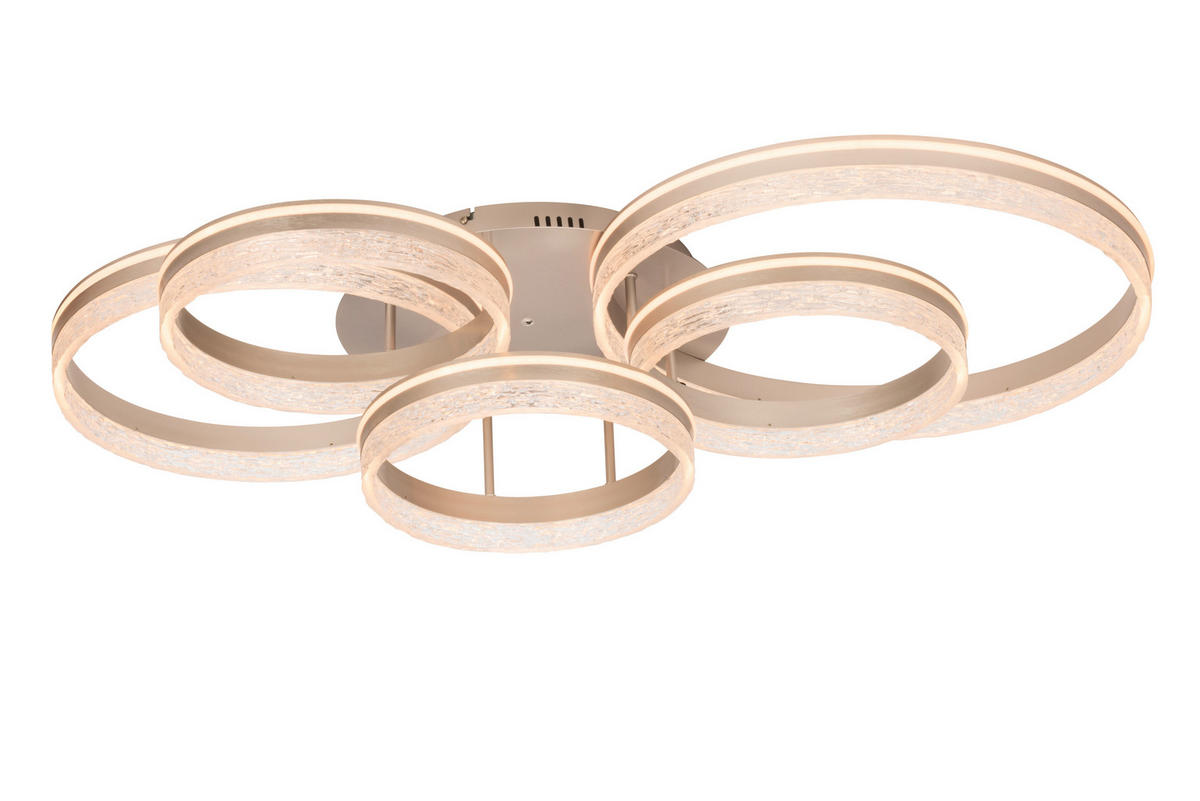 STROPNÍ LED SVÍTIDLO, 100/56/22 cm - cappuccino, Design, kov/plast (100/56/22cm) - Novel