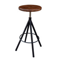STOLICA  prirodna boja, crna       - prirodna boja/crna, Moderno, drvo/metal (32/50/32cm) - Ambia Home