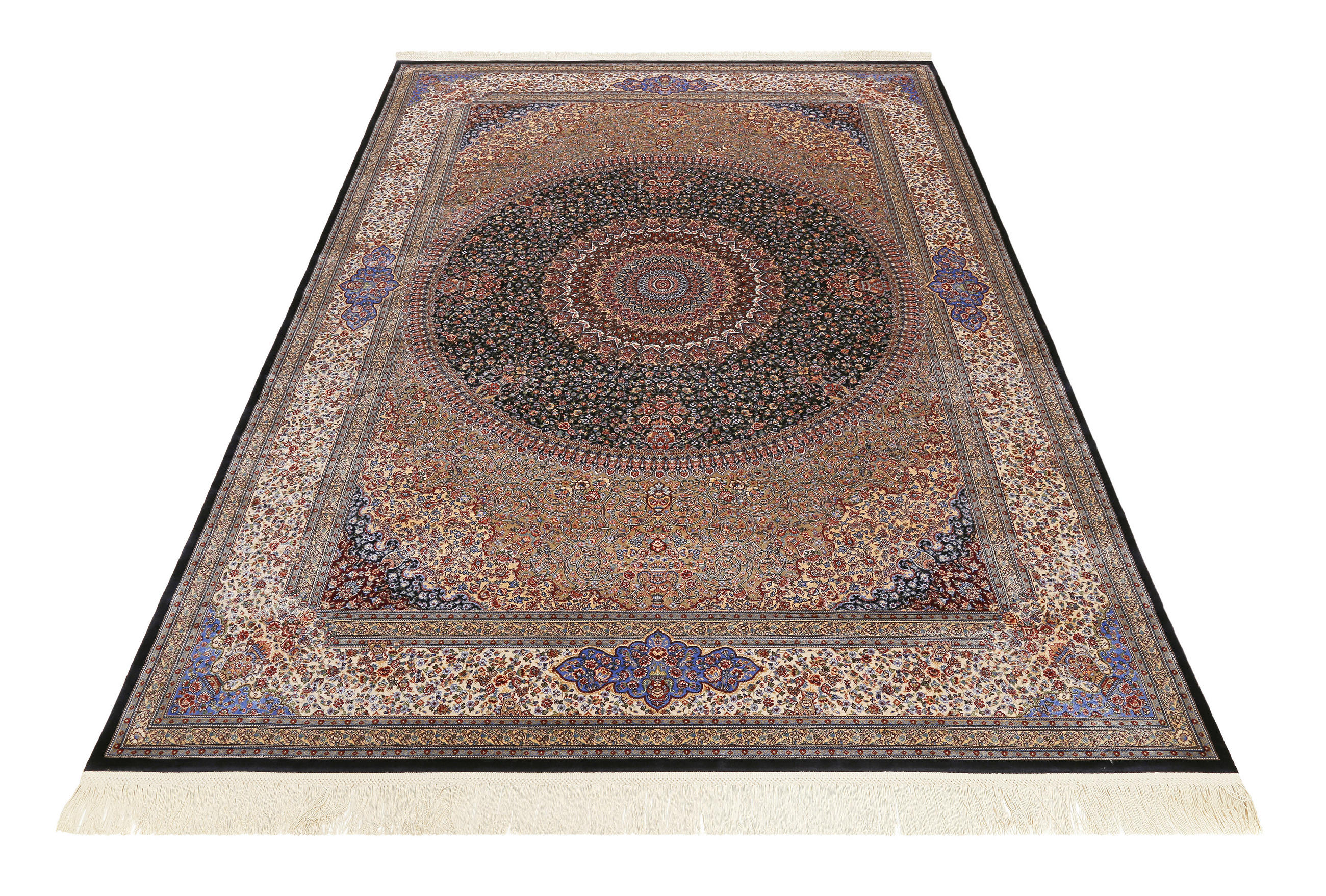 Thumbnail - Wecon Home Webteppich Täbriz, Blau, Braun, Beige, Textil, orientalisch, rechteckig, 80x140 cm, Textiles Vertrauen - Oeko...