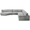 ECKSOFA Chenille, Cord Grau  - Schwarz/Grau, Design, Kunststoff/Textil (425/365cm) - Lomoco