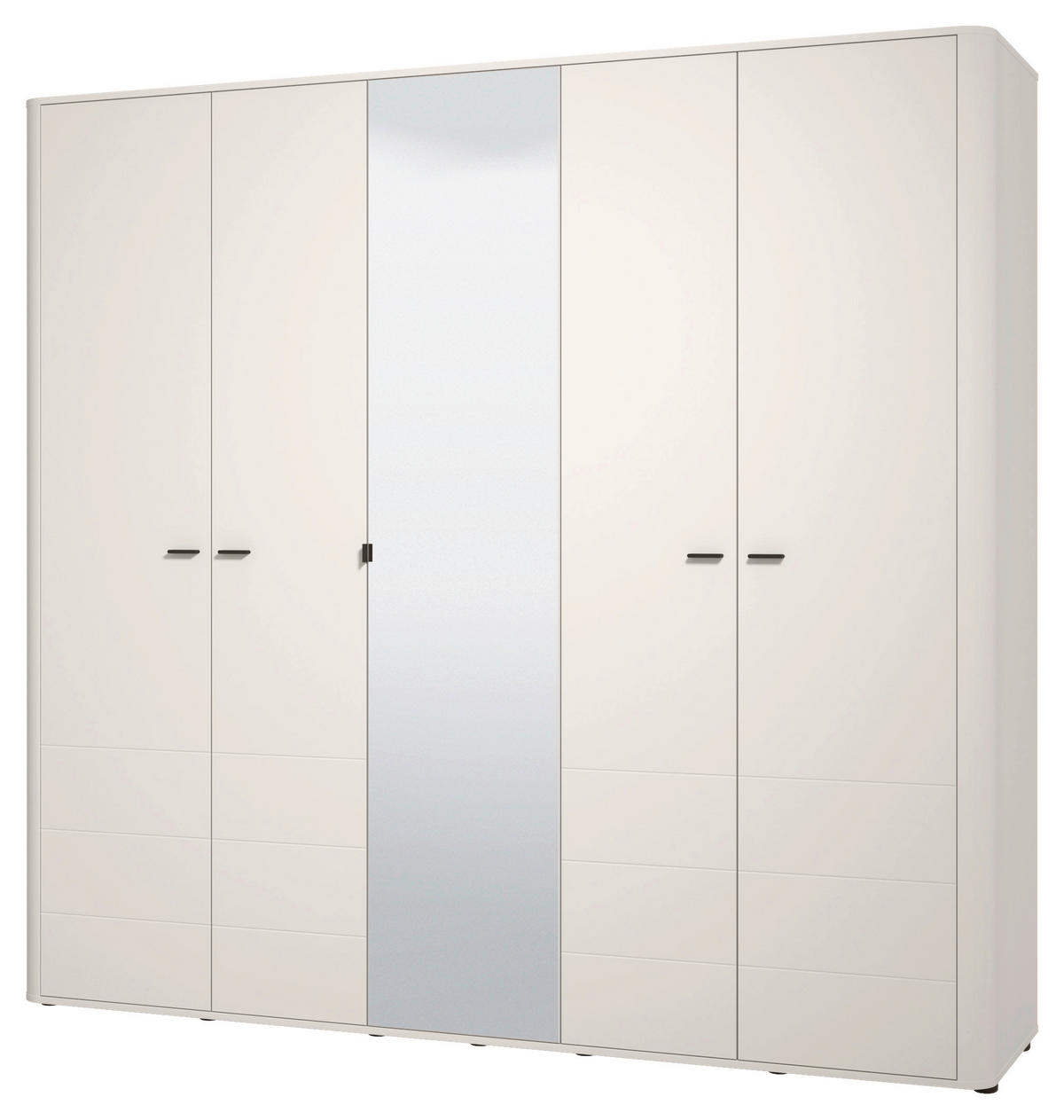 DREHTÜRENSCHRANK  in Kaschmir  - Kaschmir/Schwarz, Basics, Holzwerkstoff/Kunststoff (224,5/210,5/56cm) - MID.YOU