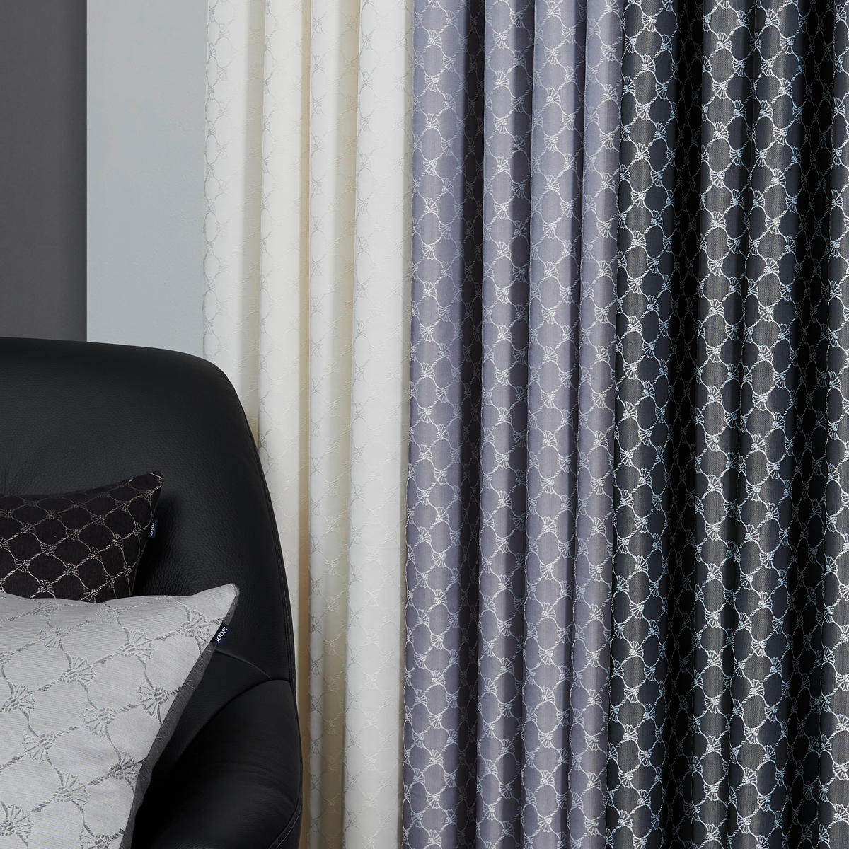 ÖSENSCHAL J-Allovers blickdicht 140/250 cm   - Naturfarben, Design, Textil (140/250cm) - Joop!