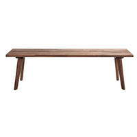 SITZBANK 140/38/27 cm Nussbaumfarben Nussbaum massiv  - Nussbaumfarben, Design, Holz (140/38/27cm) - Hasena