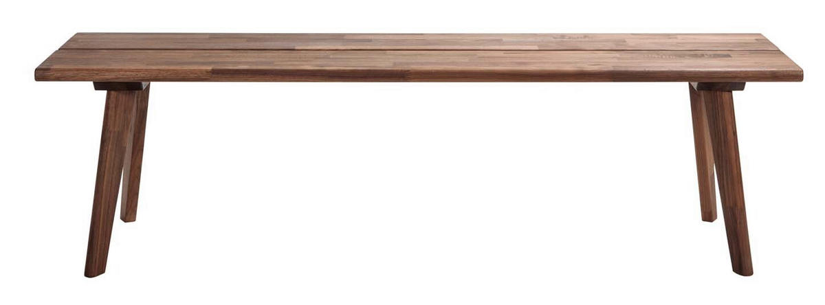 SITZBANK 140/38/27 cm Nussbaumfarben Nussbaum massiv  - Nussbaumfarben, Design, Holz (140/38/27cm) - Hasena