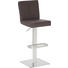 BARHOCKER Lederlook Braun, Edelstahlfarben - Edelstahlfarben/Braun, Design, Textil/Metall (40/89-114/57cm) - Novel BARHOCKER Lederlook Braun, Edelstahlfarben - Edelstahlfarben/Braun, Design, Textil/Metall (40/89-114/57cm) - Novel