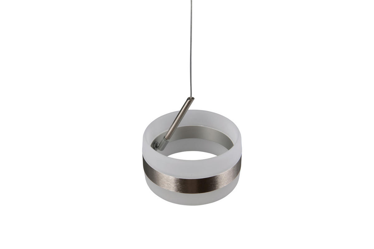 LED-HÄNGELEUCHTE 15,5/150 cm    - Weiss/Nickelfarben, Design, Kunststoff/Metall (15,5/150cm) - Trio Leuchten