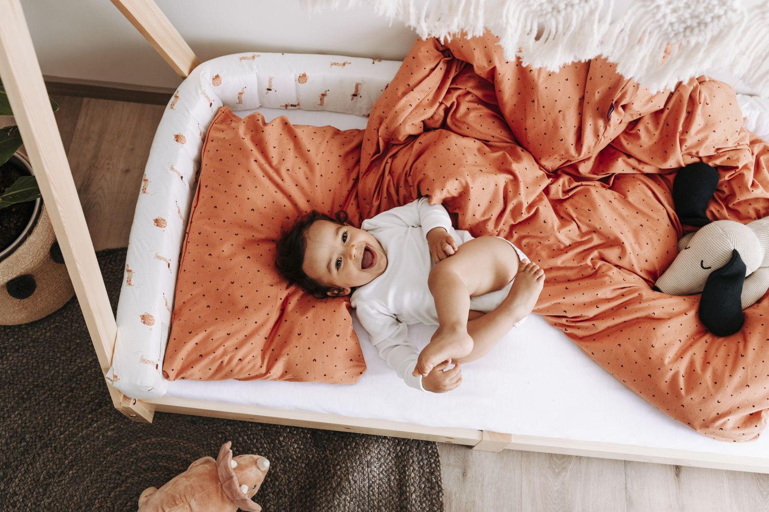 BABYBETTWÄSCHE 80/80 cm - Rostfarben, Basics, Textil (80/80cm) - Träumeland