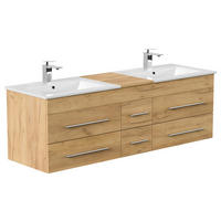 WASCHTISCHKOMBI 153 cm  - Eichefarben/Weiß, Basics, Keramik/Holzwerkstoff (153cm) - MID.YOU