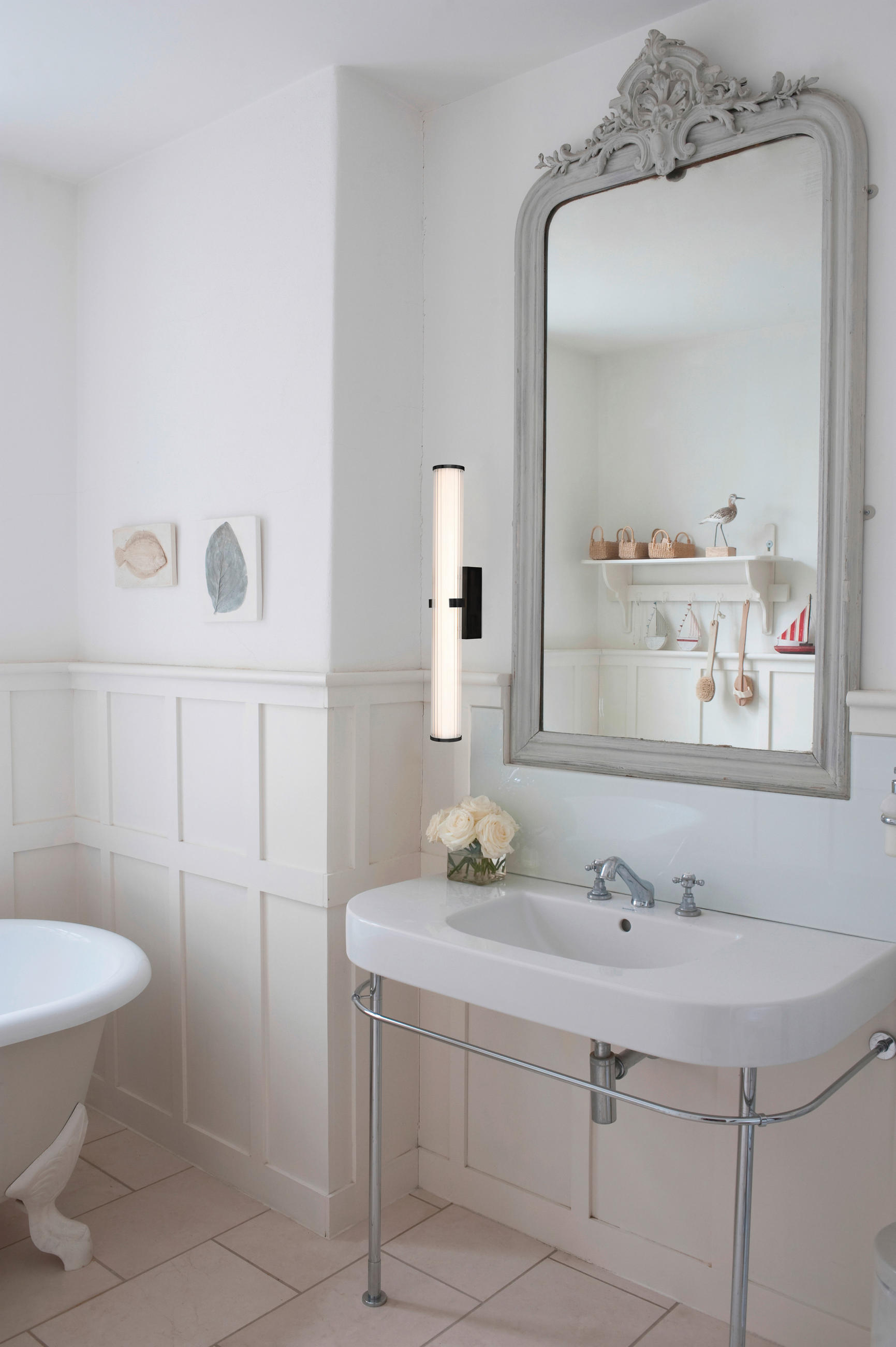 BADEZIMMER-WANDLEUCHTE Clamp   - Klar/Schwarz, Design, Glas/Metall (9/63cm)