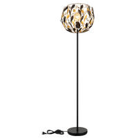 STEHLEUCHTE - Klar/Goldfarben, Basics, Kunststoff/Metall (40/157cm) - Globo