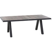 GARTENTISCH 200/100/74 cm Metall rechteckig  - Anthrazit/Graubraun, Basics, Keramik/Metall (200/100/74cm) - Siena Garden