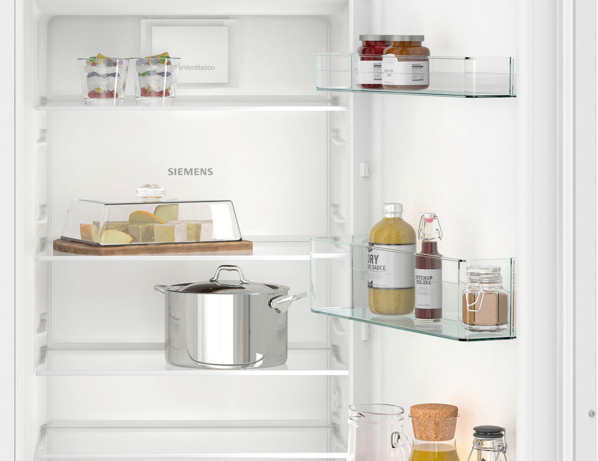 KÜHLSCHRANK 54,1/177,2/54,8 cm KI82LNSE0  - Weiß, Basics, Glas/Metall (54,1/177,2/54,8cm) - Siemens
