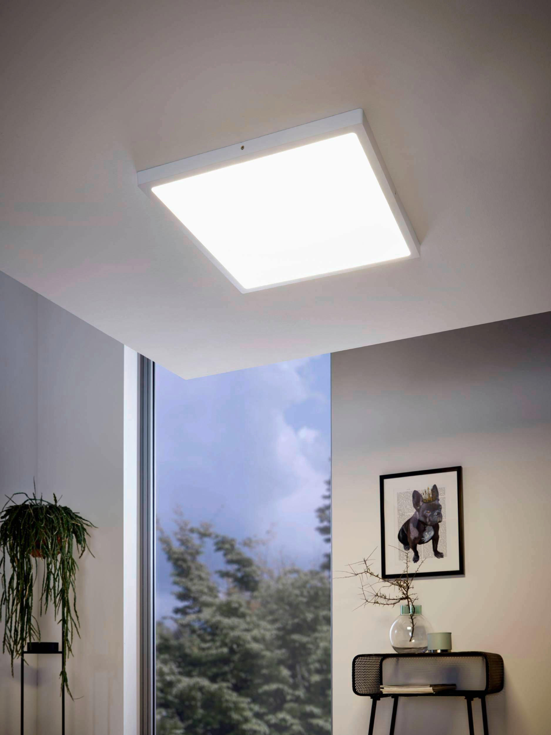 AUFBAULEUCHTE - Weiß, Basics, Kunststoff/Metall (50/50/3cm) - Eglo