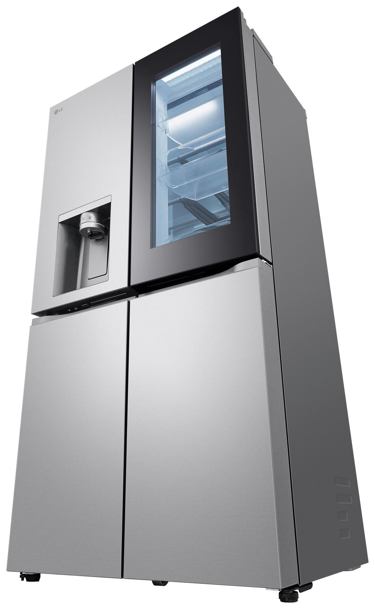 MULTI-DOOR 97,2/179,2/72,9 cm GMG960MBJE  - Edelstahlfarben, Trend, Glas/Kunststoff (97,2/179,2/72,9cm) - LG