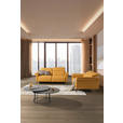 3-SITZER-SOFA Echtleder Currygelb  - Currygelb/Schwarz, Design, Leder/Metall (210/79/104cm) - Emilio Belluti