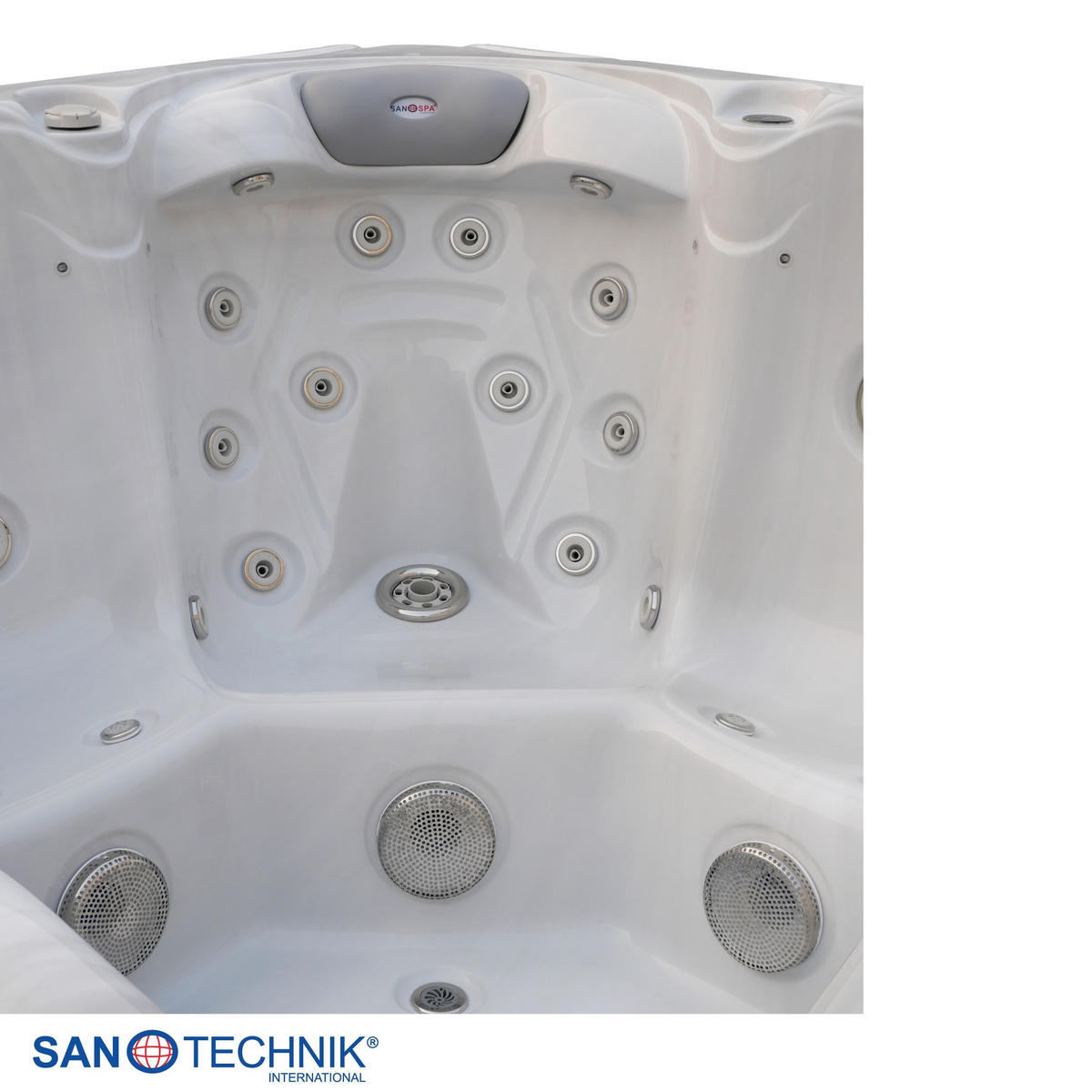 WHIRLPOOL Lucca  - Grauweiß, KONVENTIONELL, Kunststoff (220/220/95cm) - Sanotechnik