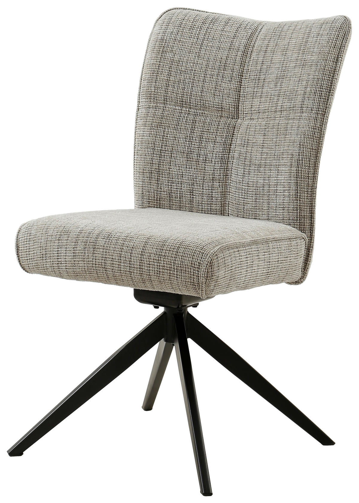 STUHL - Schwarz/Braun, Design, Textil/Metall (50/90,5/66cm) - Carryhome