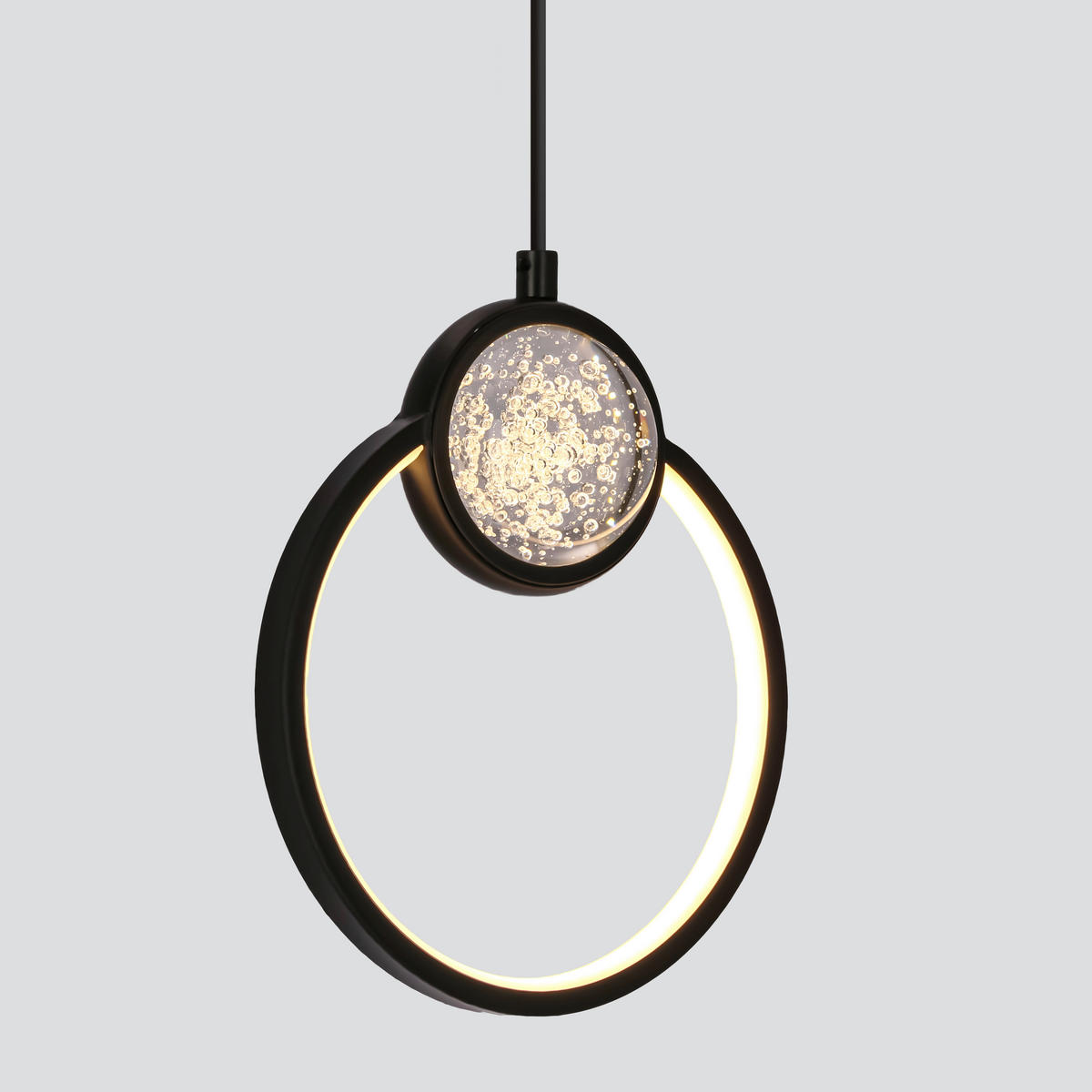 LED-PENDELLEUCHTE 20/7,8/120 cm  - Schwarz/Weiß, KONVENTIONELL, Kunststoff/Metall (20/7,8/120cm)