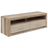 LOWBOARD  in 143,5/48,5/47,5 cm  - Sandfarben/Eichefarben, Design, Holzwerkstoff/Kunststoff (143,5/48,5/47,5cm)