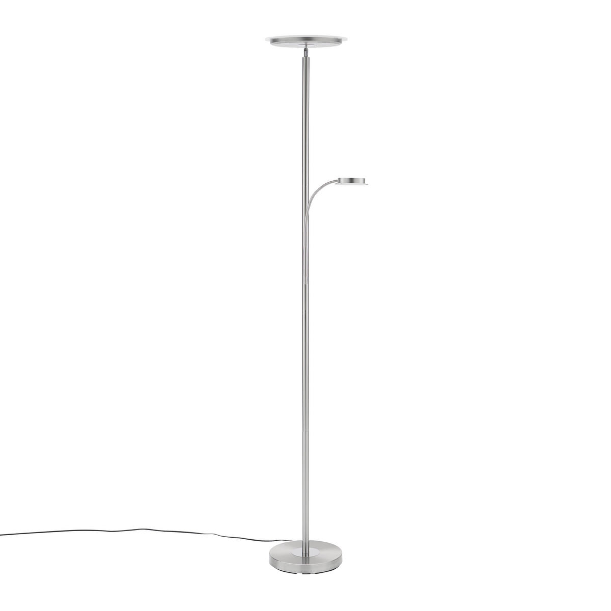 LED-Stehleuchte 30/30/181 cm    - Nickelfarben, KONVENTIONELL, Metall (30/30/181cm)