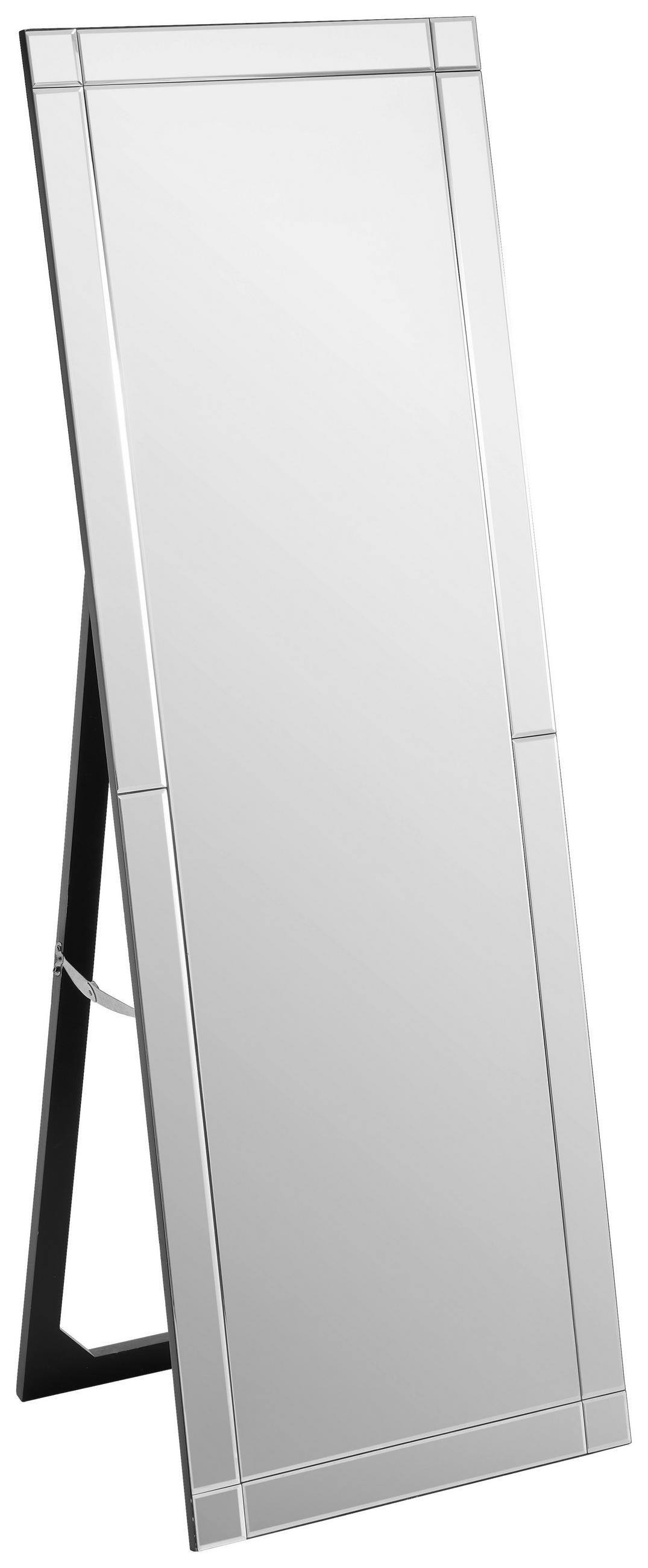 OGLINDĂ CU SUPORT 55/160/48 cm  - argintiu, Design, material pe bază de lemn (55/160/48cm) - Xora