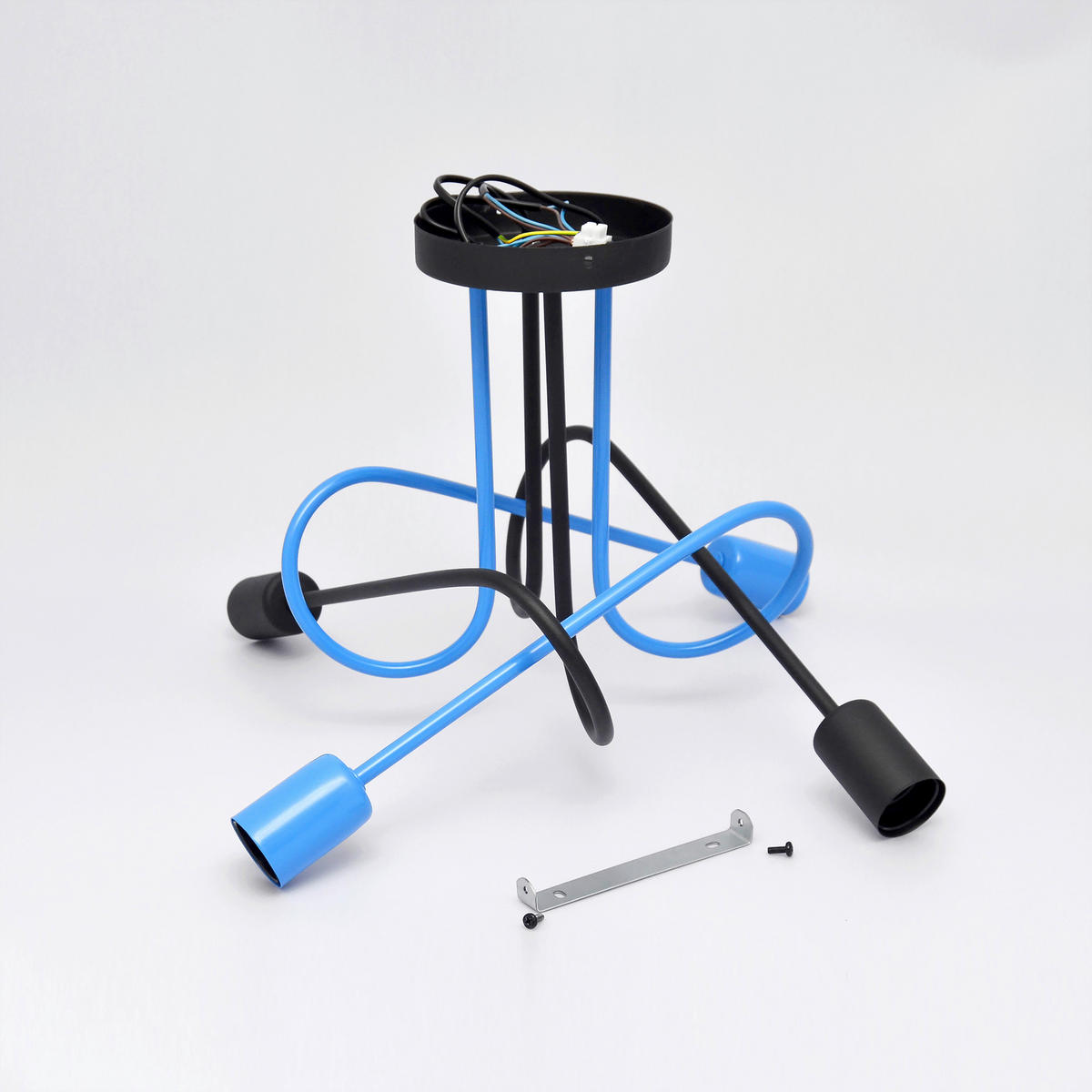 KINDERDECKENLEUCHTE 47/47/30 cm   - Blau/Schwarz, LIFESTYLE, Metall (47/47/30cm)