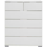 KOMODA, bílá, 82/102/42 cm - bílá/barvy chromu, Design, kov/kompozitní dřevo (82/102/42cm) - Carryhome
