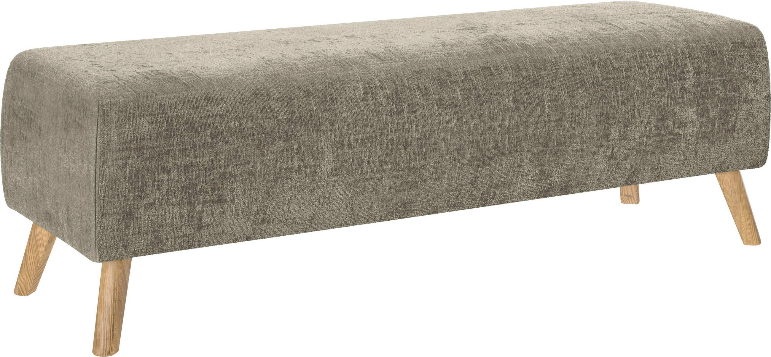BETTBANK Webstoff Eiche Hellbraun  - Hellbraun/Eichefarben, Design, Holz/Textil (145/45/48cm) - Esposa