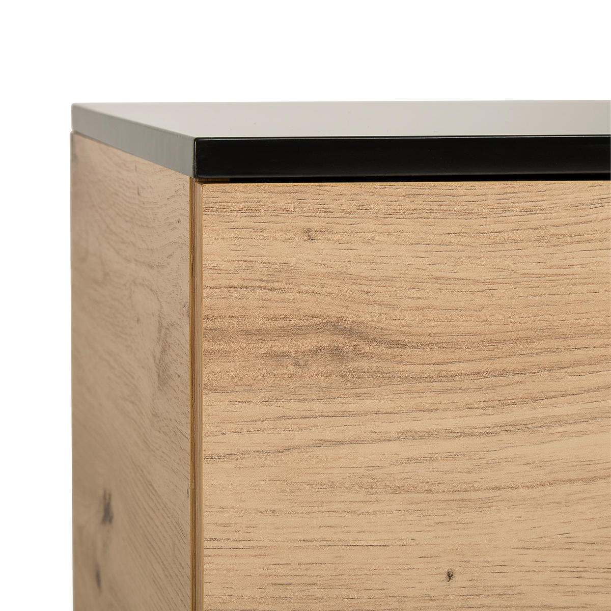 HIGHBOARD  in 106,5/126/40 cm  - Schwarz/Eiche Artisan, Design, Holzwerkstoff/Metall (106,5/126/40cm) - Xora