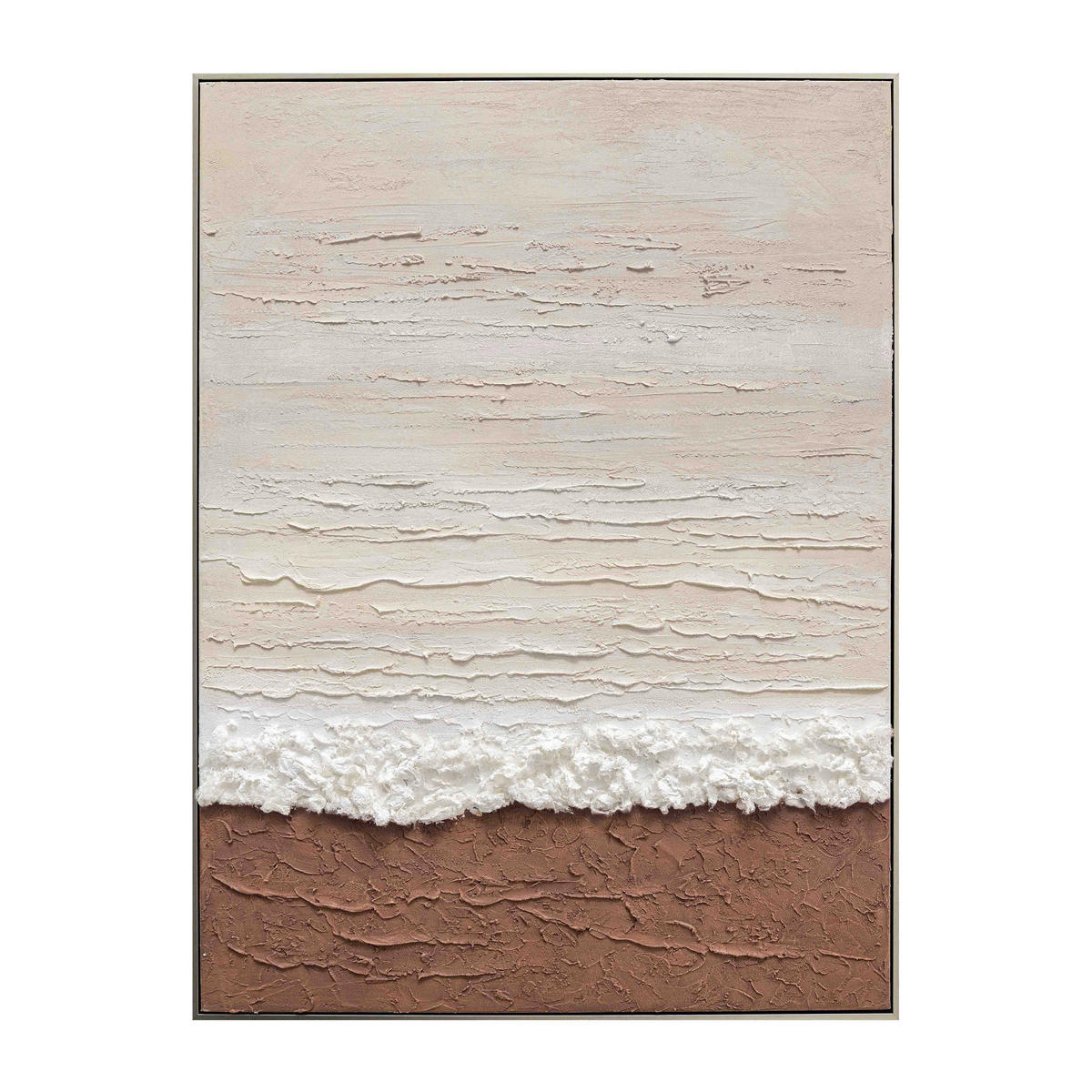 ULJANA SLIKA  90/120 cm       - bela/braon, Dizajnerski, drvo/tekstil (90/120cm) - Monee