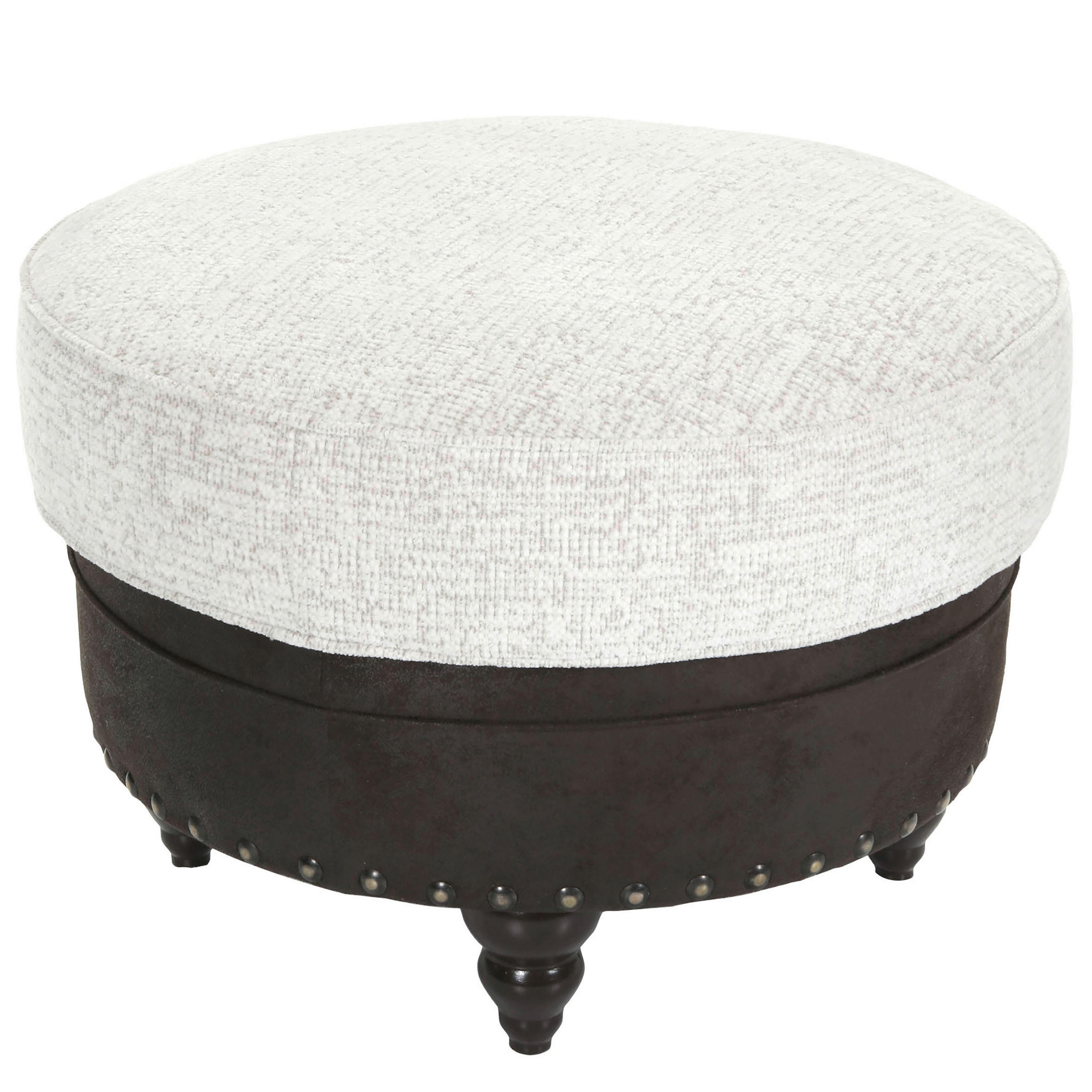 HOCKER Chenille, Mikrofaser Dunkelbraun, Beige  - Dunkelbraun/Beige, ROMANTIK / LANDHAUS, Holz/Textil (75/50/75cm) - Landscape