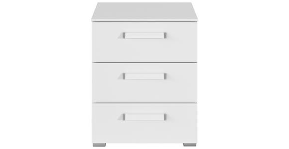 NACHTSCHRANK 50/61/42 cm  - Silberfarben/Weiß, Design, Holzwerkstoff/Metall (50/61/42cm) - Novel