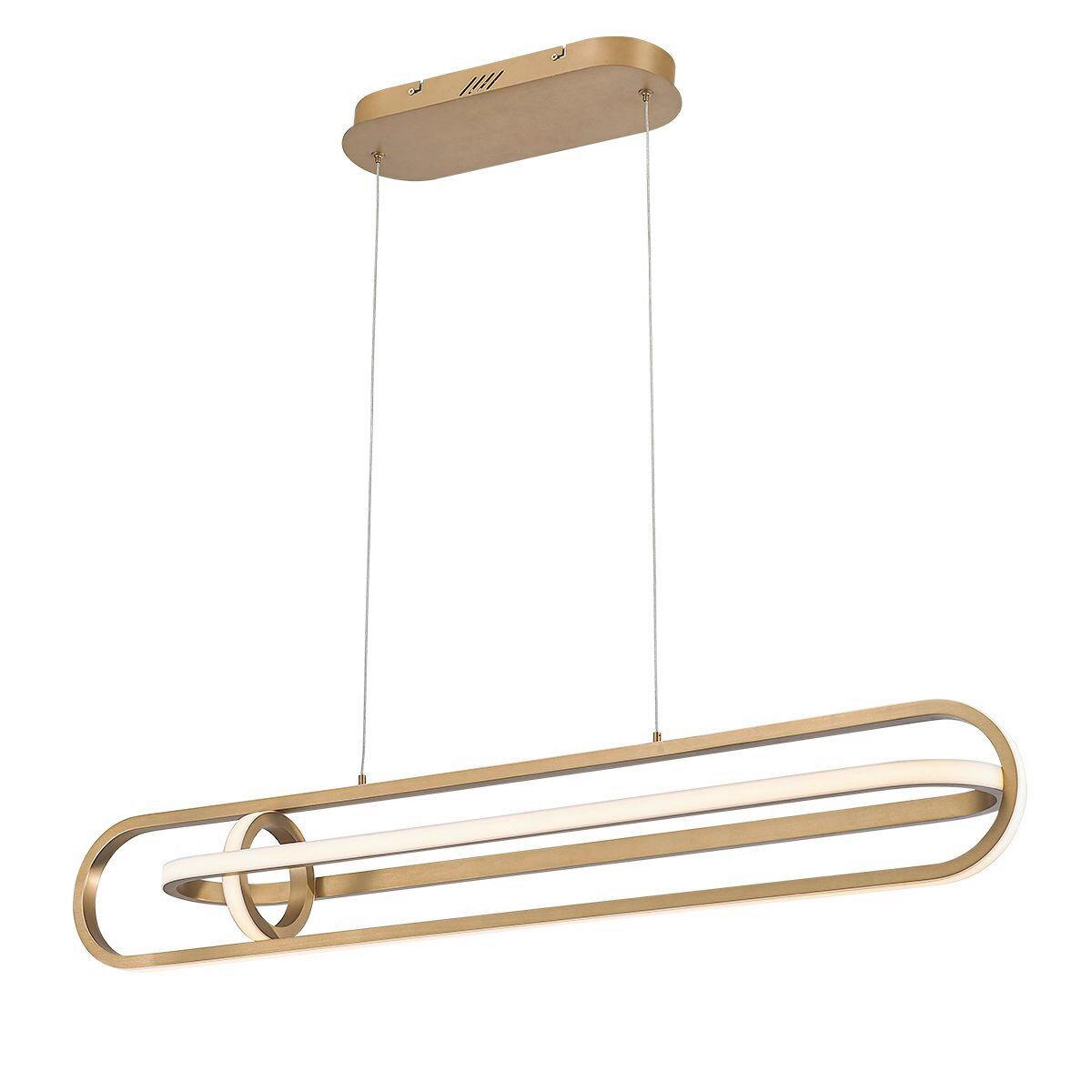LED-HÄNGELEUCHTE Eurofase 107,1/44,9/16,7 cm   - Goldfarben, Design, Kunststoff/Metall (107,1/44,9/16,7cm) - Elstead Lighting