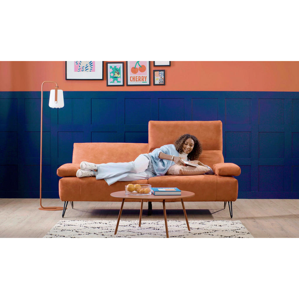 Thumbnail - Sensoo 2-Sitzer-Sofa Cosy, Natur, Textil, 164-194x85x86-94 cm, Stoffauswahl, Armteil links, rechts, Wohnzimmer, Sofas & ...