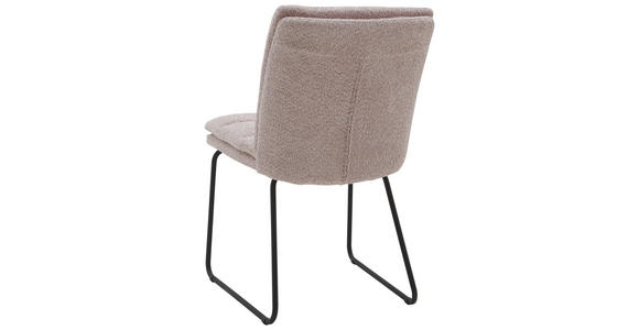 STUHL - Schwarz/Altrosa, Design, Textil/Metall (50/85/64cm) - Johann Jakob